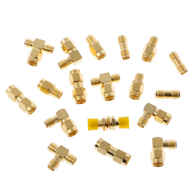 18 PCS / Set SMA Male Female Connector Kit Antenna Plug Converter Coaxial Adapter Set 18 PCS / Set SMA Male Female Connector Kit Antenna Plug Converter Coaxial Adapter Set